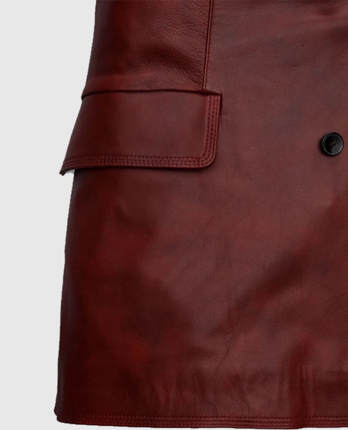 Dakota Johnson Madame Web Leather Trench Coat