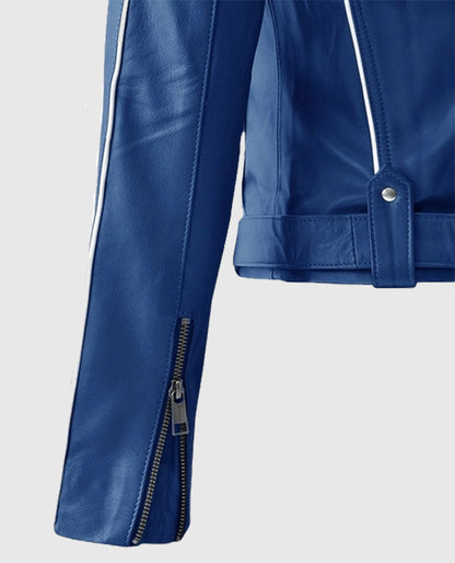 Jennifer Morrison Once Upon a Time Blue Leather Jacket