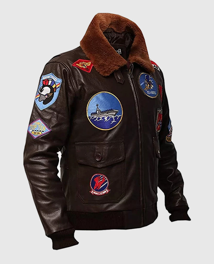 Top Gun Tom Cruise Bomber Leather Jacket