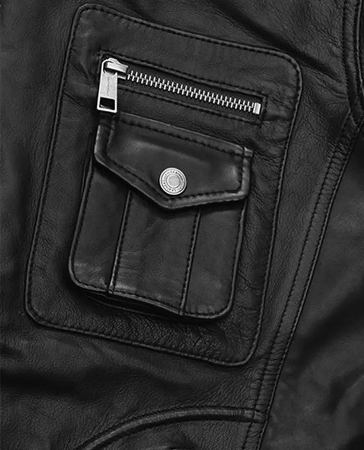 Men's Classic Black Leather Jacket