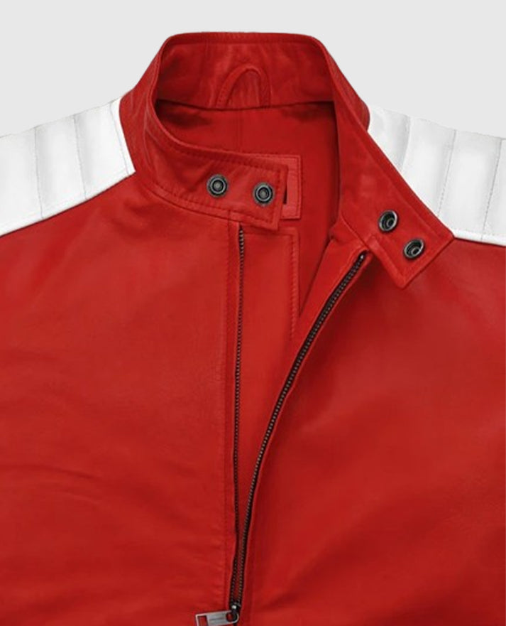 Tyler Durden's Fight Club Red Leather Jacket