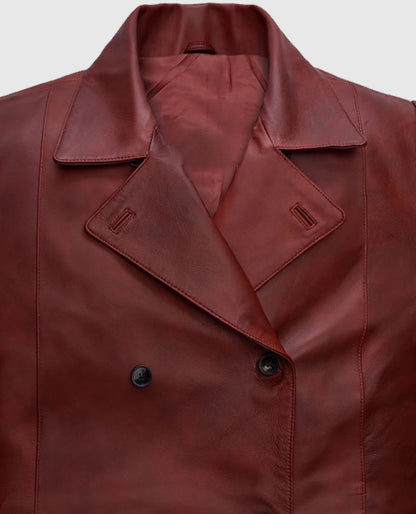 Dakota Johnson Madame Web Leather Trench Coat