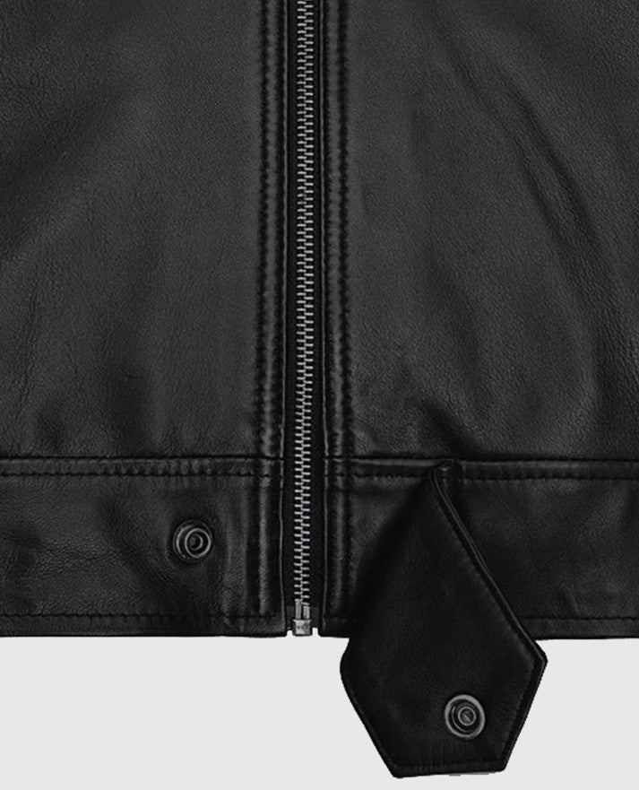 Michael Fassbender Black Leather Jacket