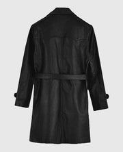 Men's 1970's Vintage Leather Trench Coat