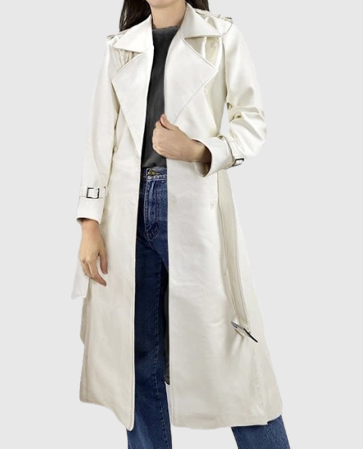 Vanessa Kirby Mission Impossible Fallout Leather Long Coat