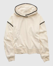 AE Contrast Stitch White Hoodie