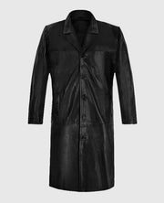 Al Pacino Insomnia Black Leather Trench Coat