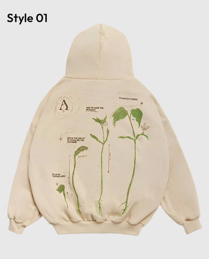 Alchemai Tree Of Life Cream Hoodie