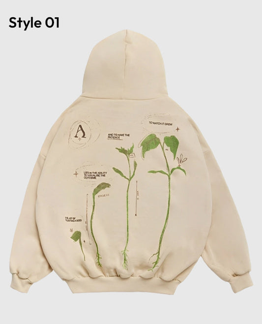 Alchemai Tree Of Life Cream Hoodie