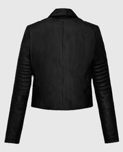 Amanda Seyfried Black Biker Leather Jacket
