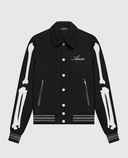 Amiri Bones Letterman Wool Jacket