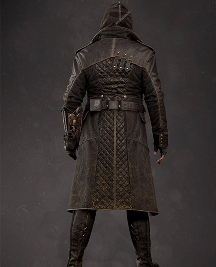 Assassins Creed Jacob Frye Leather Brown Long Coat