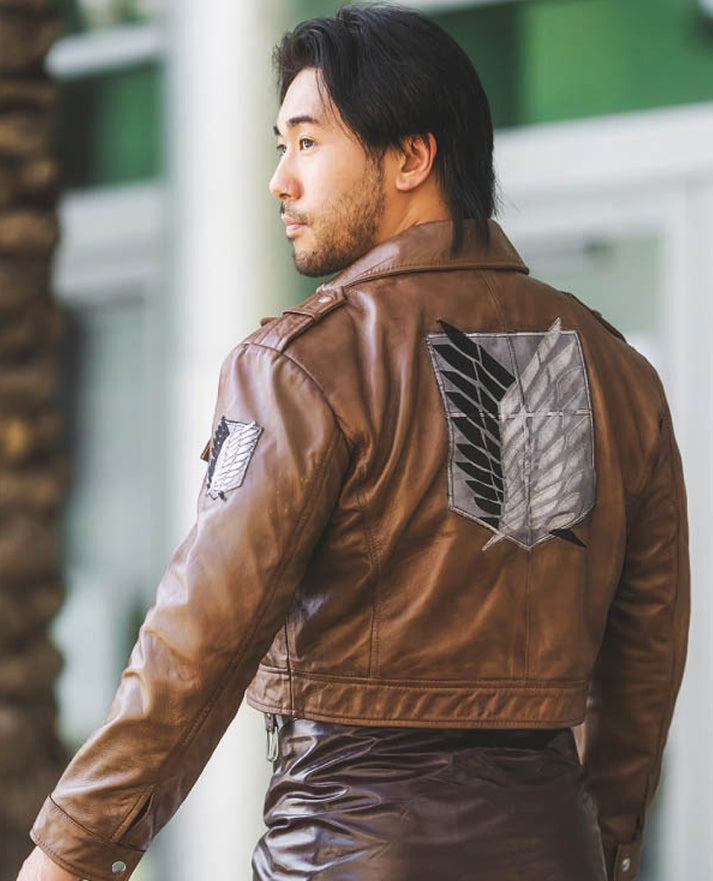 Attack on Titan Scouting Legion brown Leather Jacket
