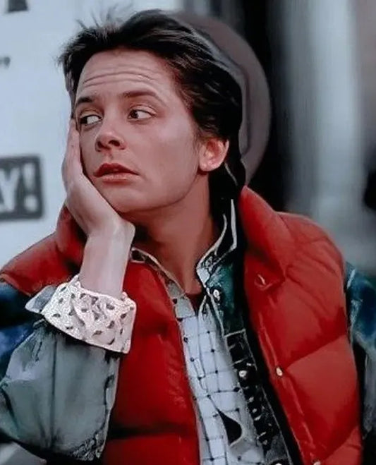 Back to the Future Marty McFly Puffer Vest Red