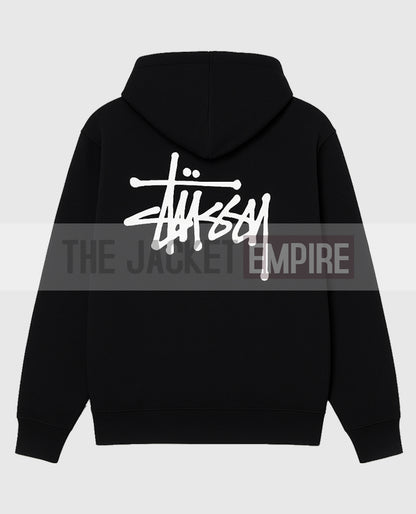 Basic Stussy Black Pullover Hoodie