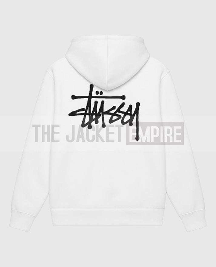 Basic Stussy White Hoodie
