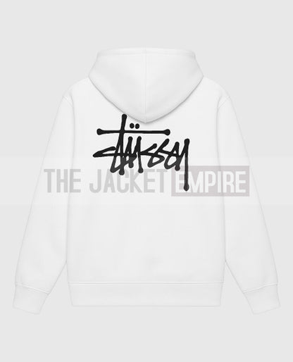 Basic Stussy White Hoodie
