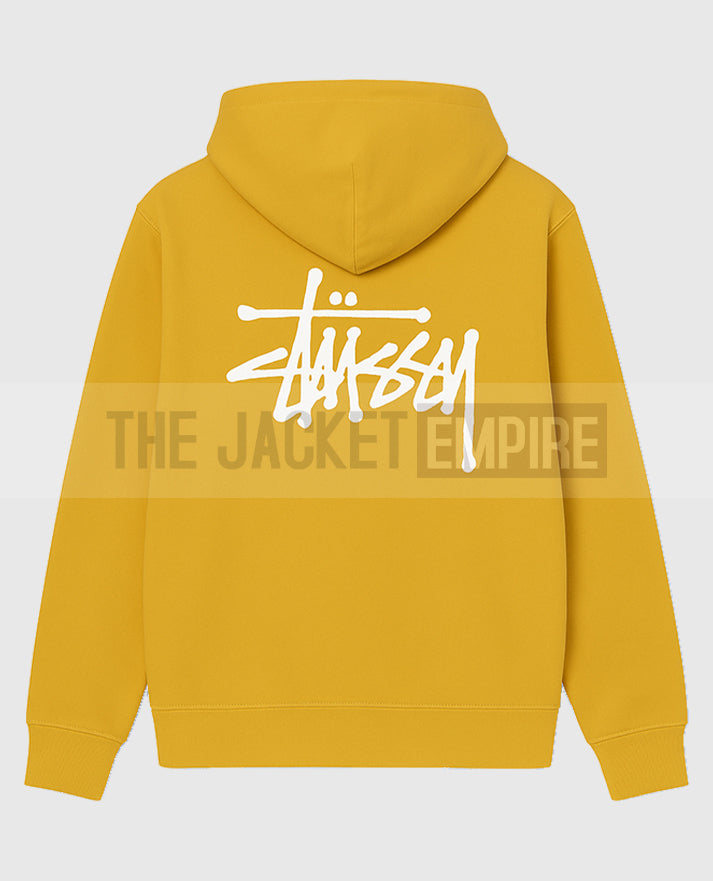 Basic Stussy Yellow Hoodie