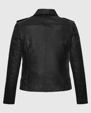 Bella Thorne Black Leather Biker Jacket
