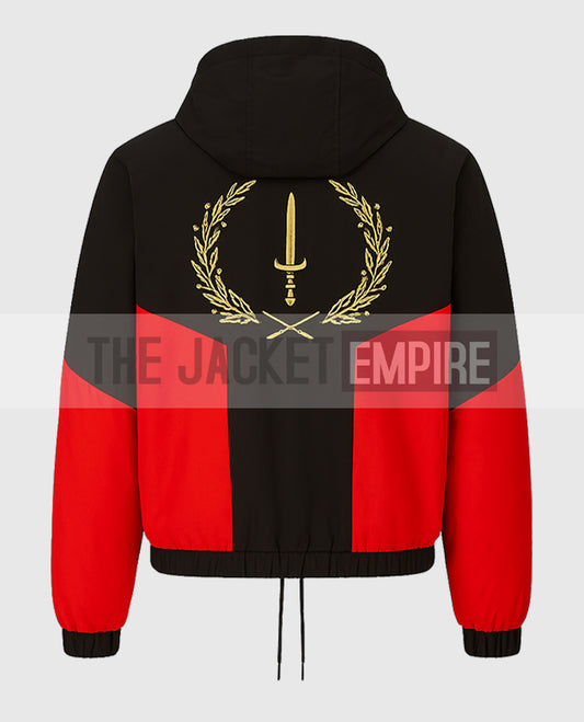 Black American Heritage Flag Black and Red Jacket