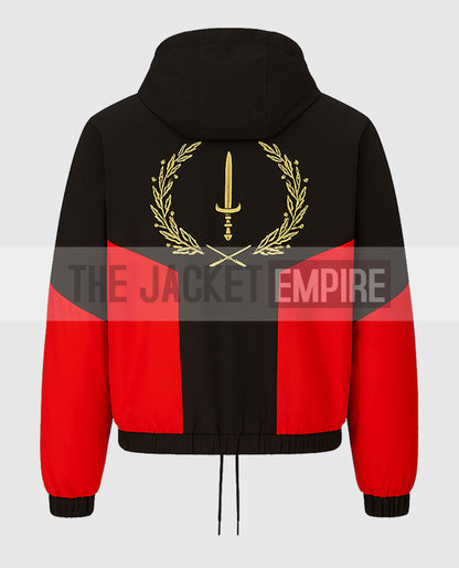 Black American Heritage Flag Black and Red Jacket