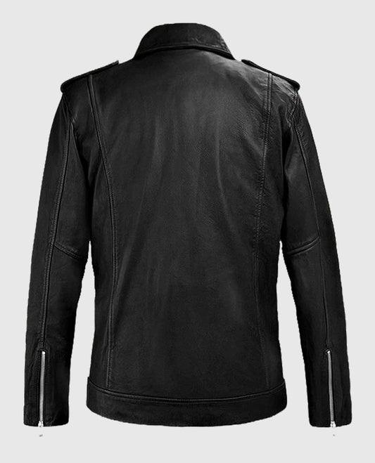 Black Beast Biker Leather Jacket for Men