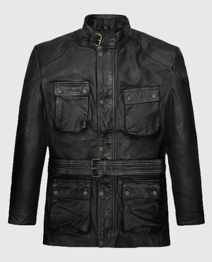 Brad Pitt Benjamin Button Black Leather Jacket