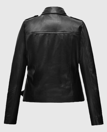 Cate Blanchett Black Biker Leather Jacket