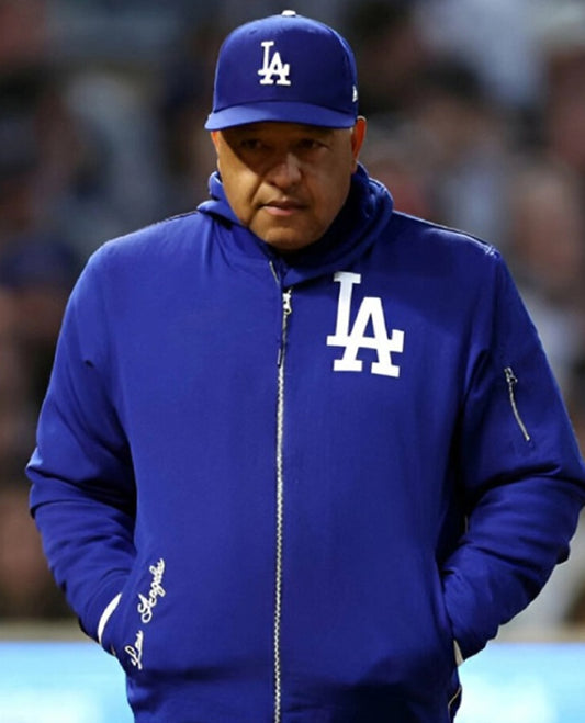 Dave Roberts LA Dodgers Blue Bomber Jacket