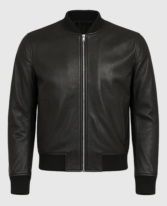 David Beckham Mercer Hotel NYC Leather Black Jacket