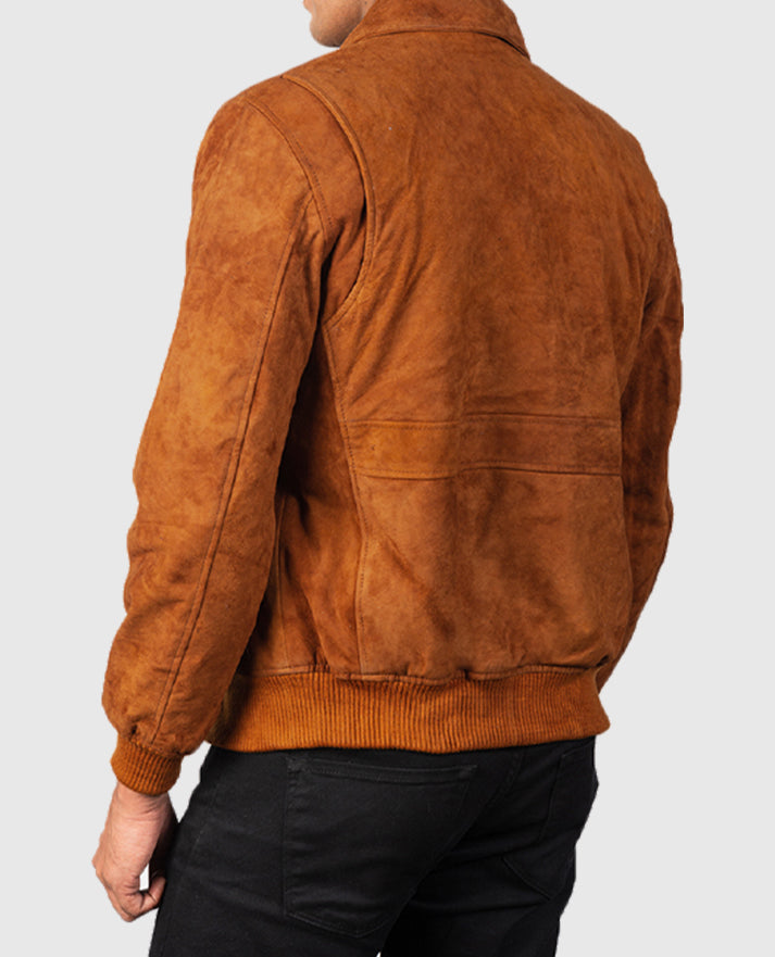 David Beckham Save Our Squad Suede Brown Leather Jacket