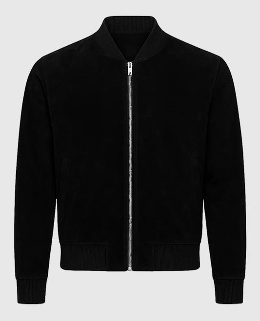 David Beckham Suede Leather Black Jacket