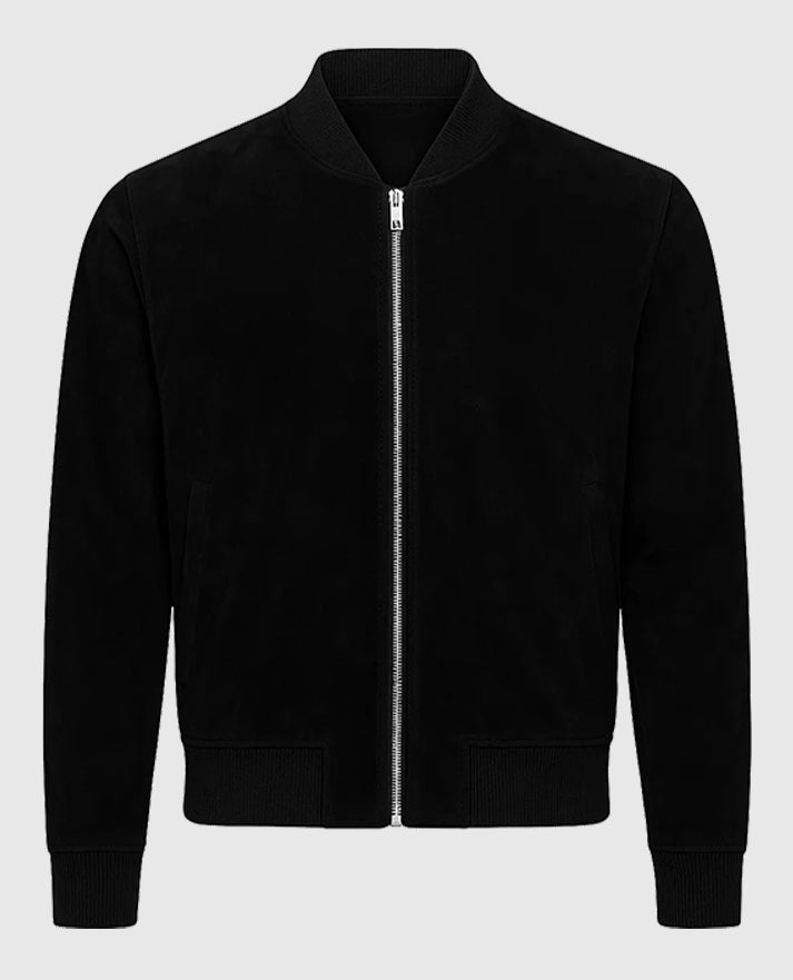 David Beckham Suede Leather Black Jacket