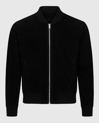 David Beckham Suede Leather Black Jacket