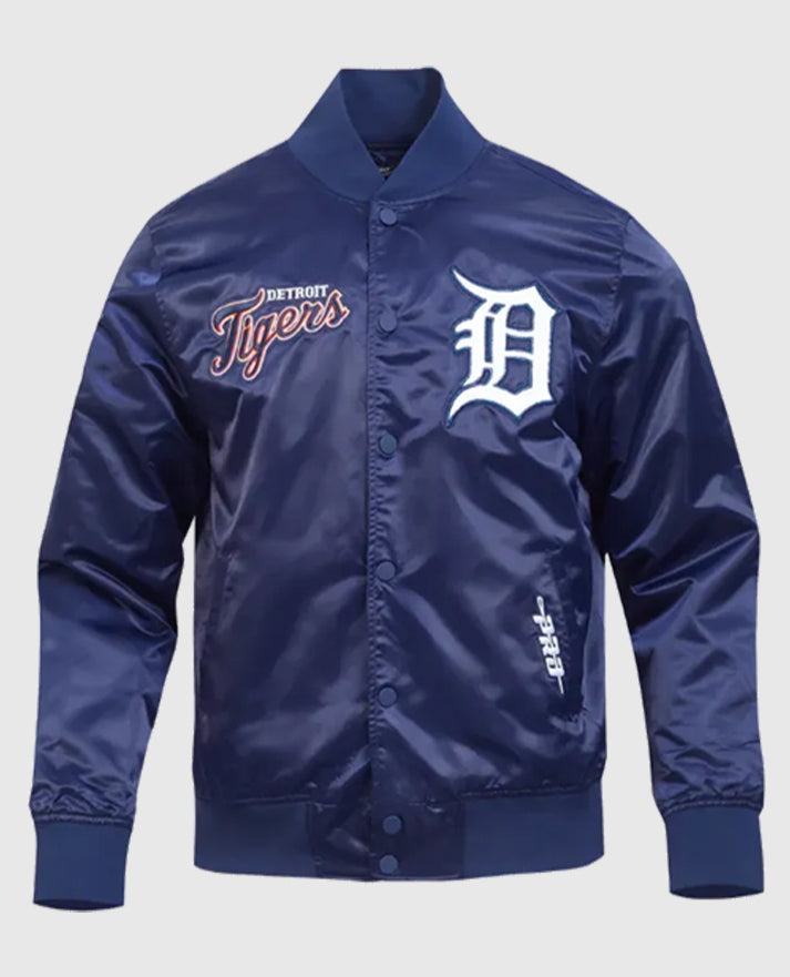 Detroit Tigers Souvenir Satin Blue Jacket
