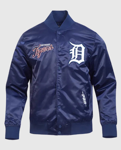 Detroit Tigers Souvenir Satin Blue Jacket