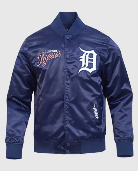 Detroit Tigers Souvenir Satin Blue Jacket