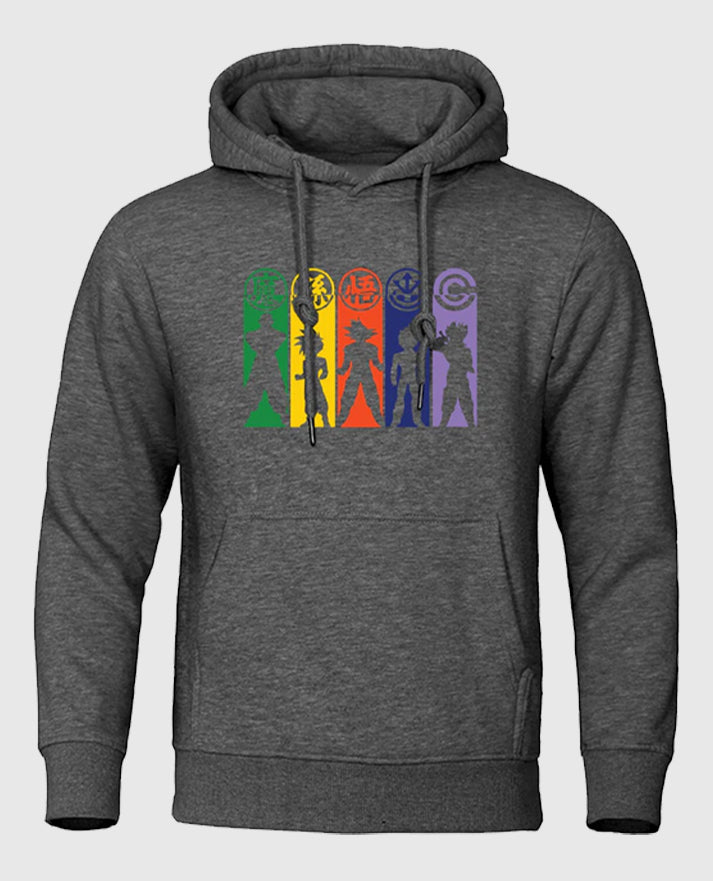 Dragon Ball Amazing Characters Charcoal Hoodies