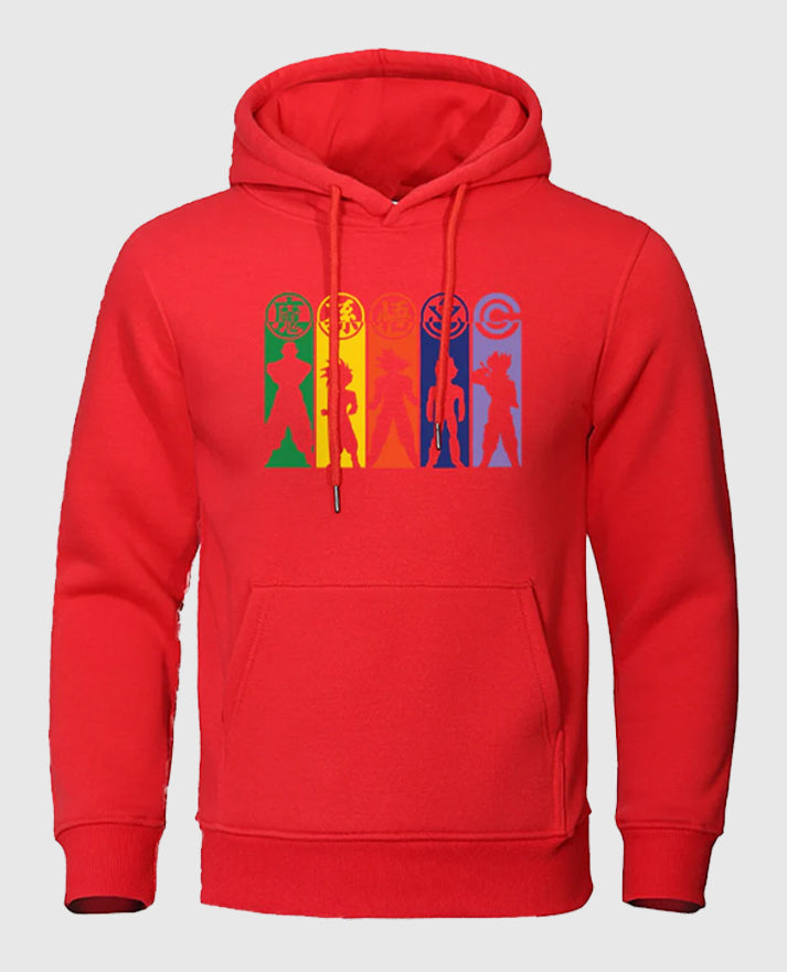 Dragon Ball Amazing Characters Red Hoodies
