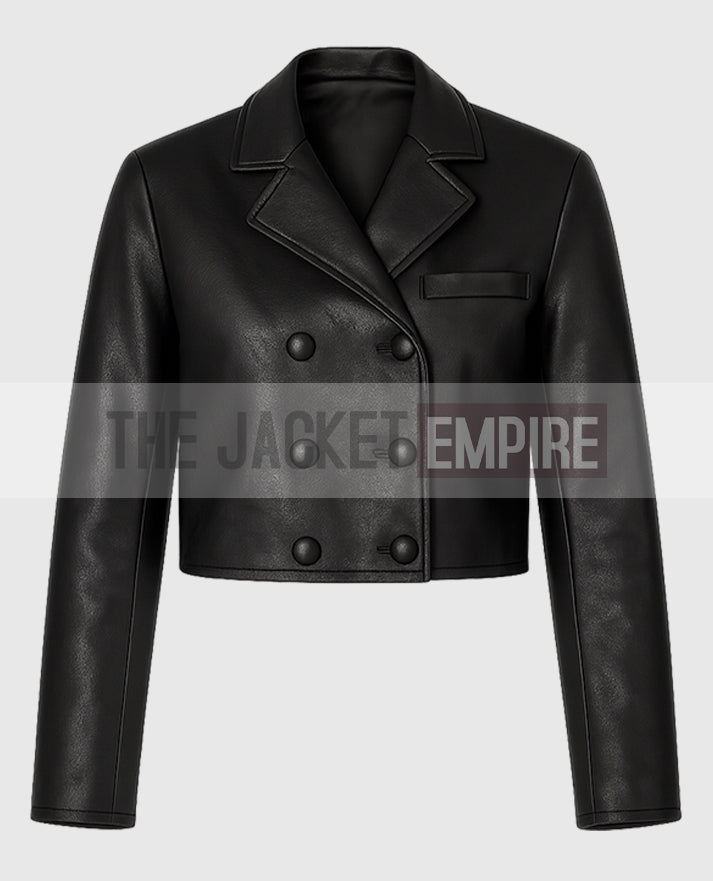 Drew Barrymore Show Christina Ricci Black Leather Jacket