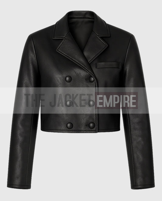 Drew Barrymore Show Christina Ricci Black Leather Jacket