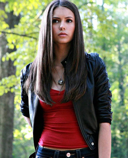 Elena Gilbert The Vampire Diaries Black Jacket