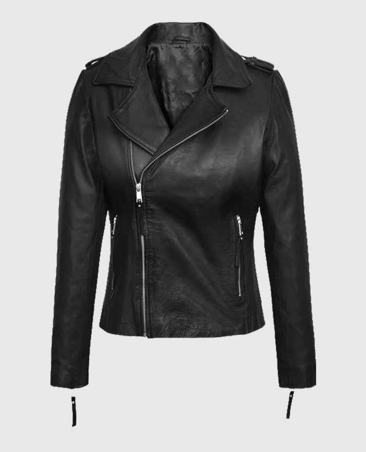 Elsa Pataky Black Motorcycle Leather Jacket