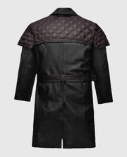 Elvis Presley Leather Long Black  Coat
