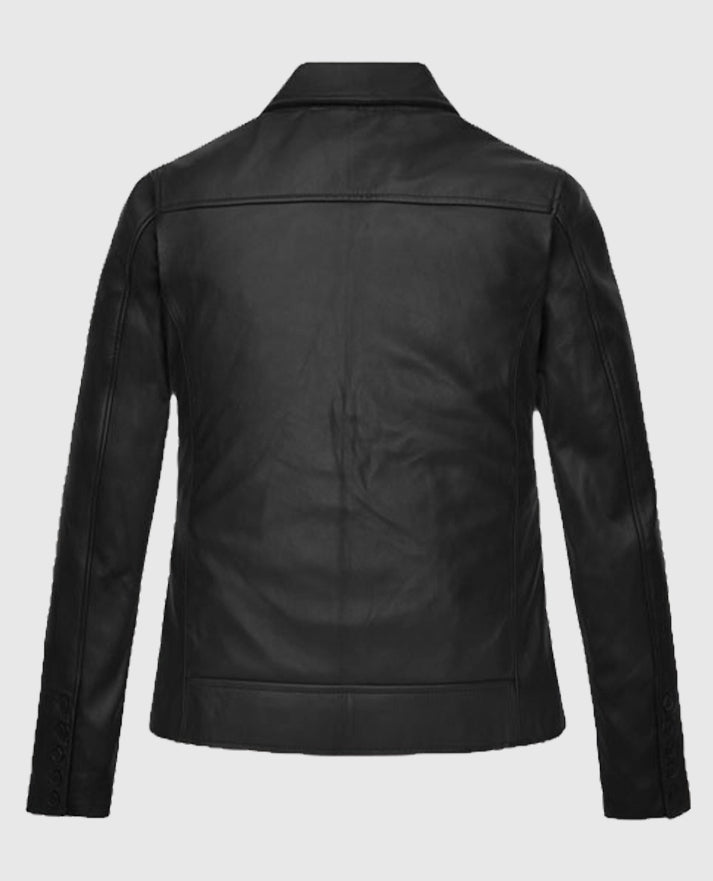 Emma Stone Classic Black Leather Jacket