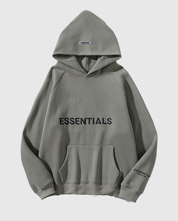Essentials Gray Pullover Hoodie