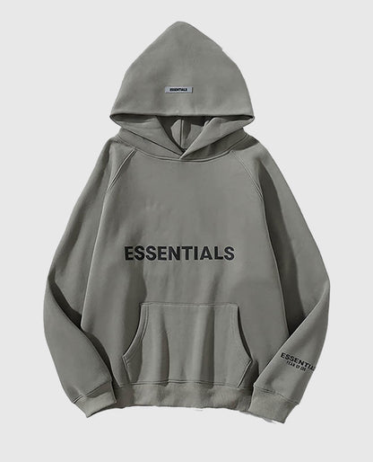 Essentials Gray Pullover Hoodie