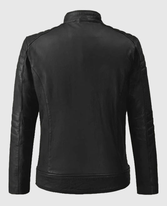 Firefly Black Moto Leather Jacket