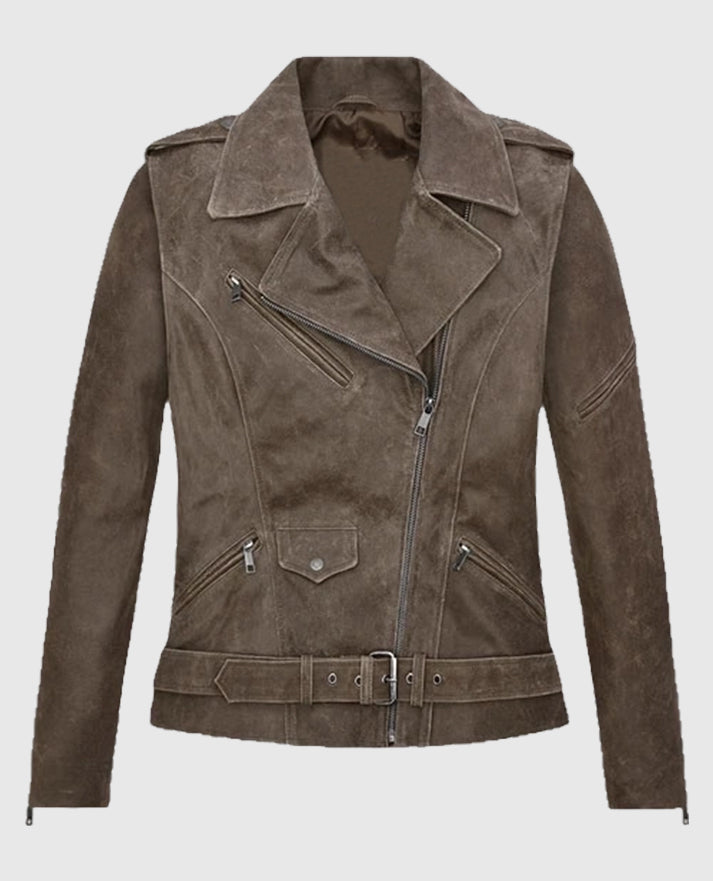 Furious 7 Michelle Rodriguez Suede Leather Jacket