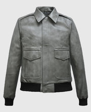 Harbor Gray Kendall Jenner Leather Jacket